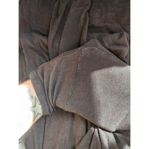 EILEEN FISHER Black Round Neck Long Sleeve Long Knit Maxi Dress Sz 0 Measures M - Picture 5 of 6